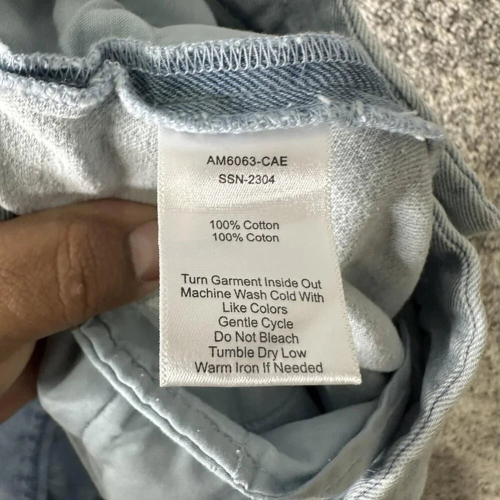 ATM Pants Mens 34 Light‎ Blue Cotton Twill Chino Casual Straight Leg AM6063-CAE
